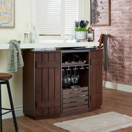 Industrial Style Multi-Function Storage Wine Cabinet - Western America pub styled wine cabinet.